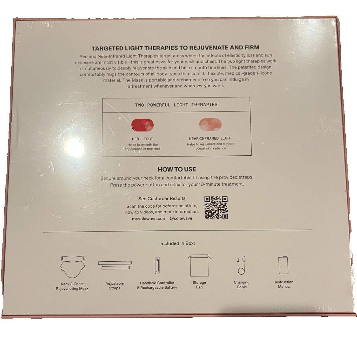 Solawave Neck and Chest Rejuvenating Mask NEW IN SEALED BOX