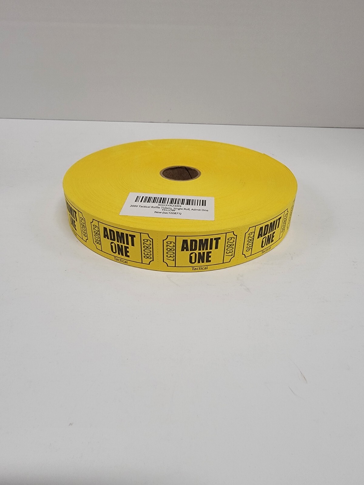 1 Roll 2,000 YELLOW Admit One Tickets Carnival Fun Fair Festival Raffle Entrance