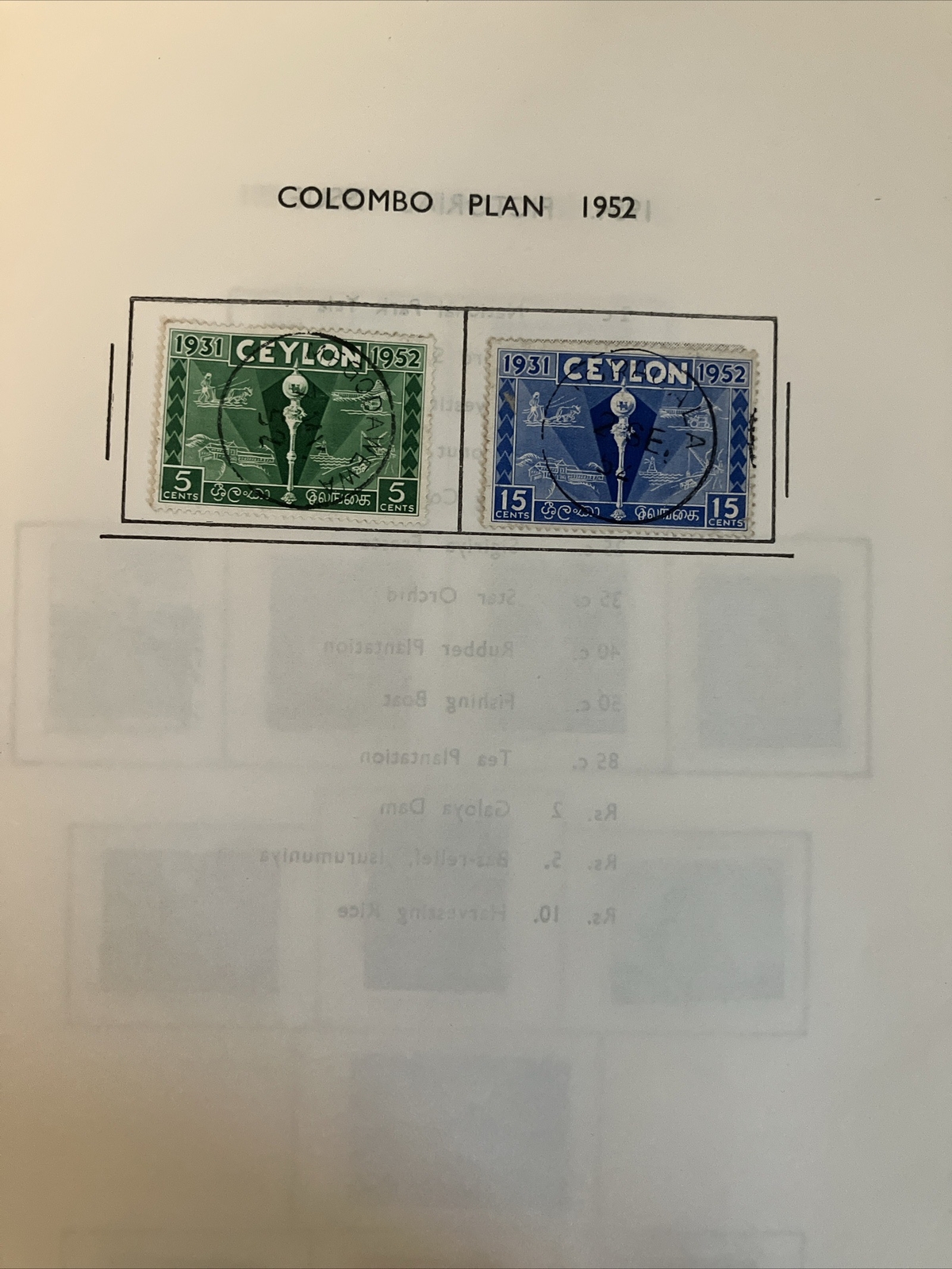 Illustrated Ceylon 1935-1963 Stamp Album Part II 46 Pages Mint Mounted Complete