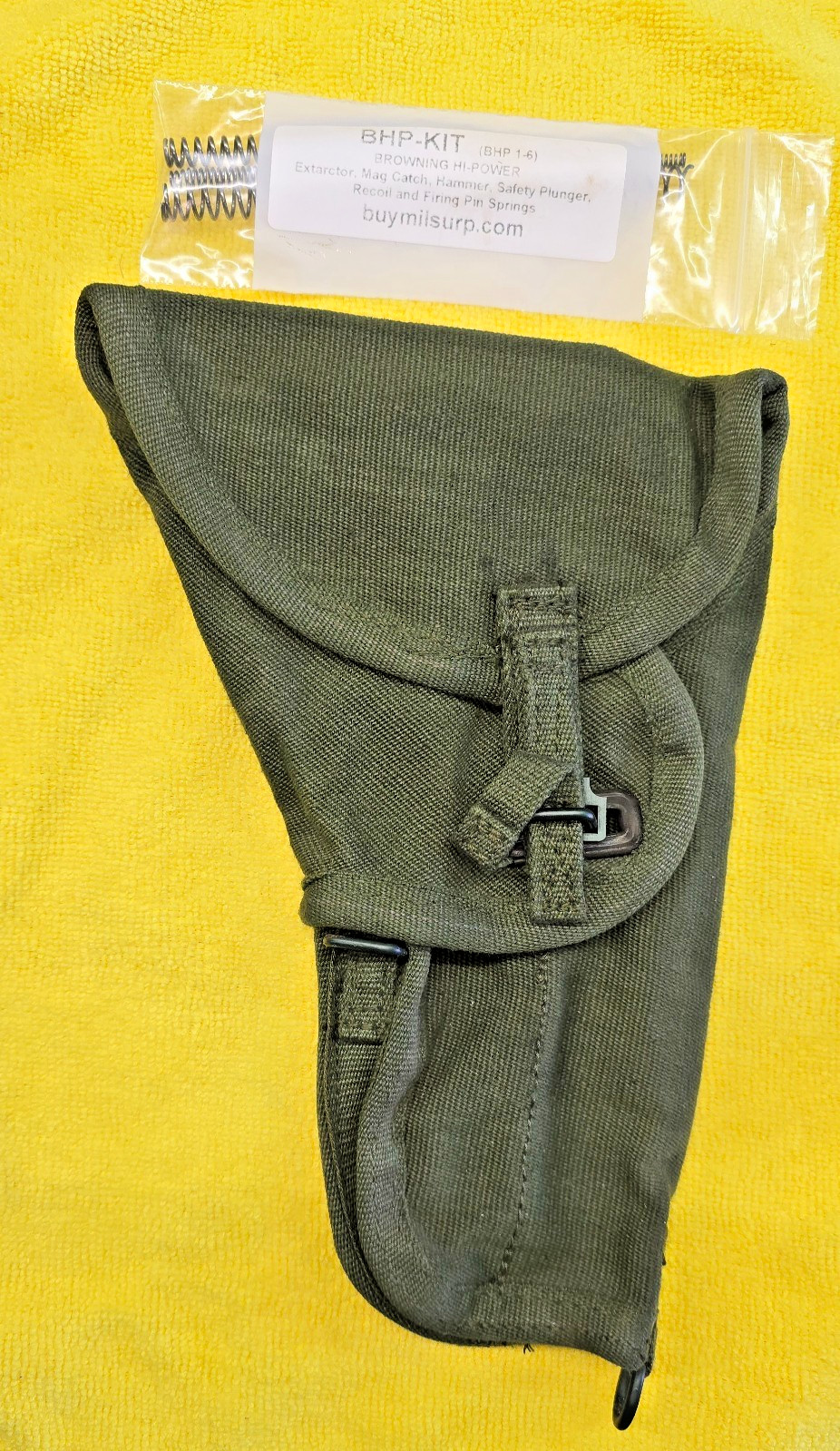 British Army 58 Pattern Canvas HI POWER  Holster Browning 1985 (BRITHOL+SPG KIT)