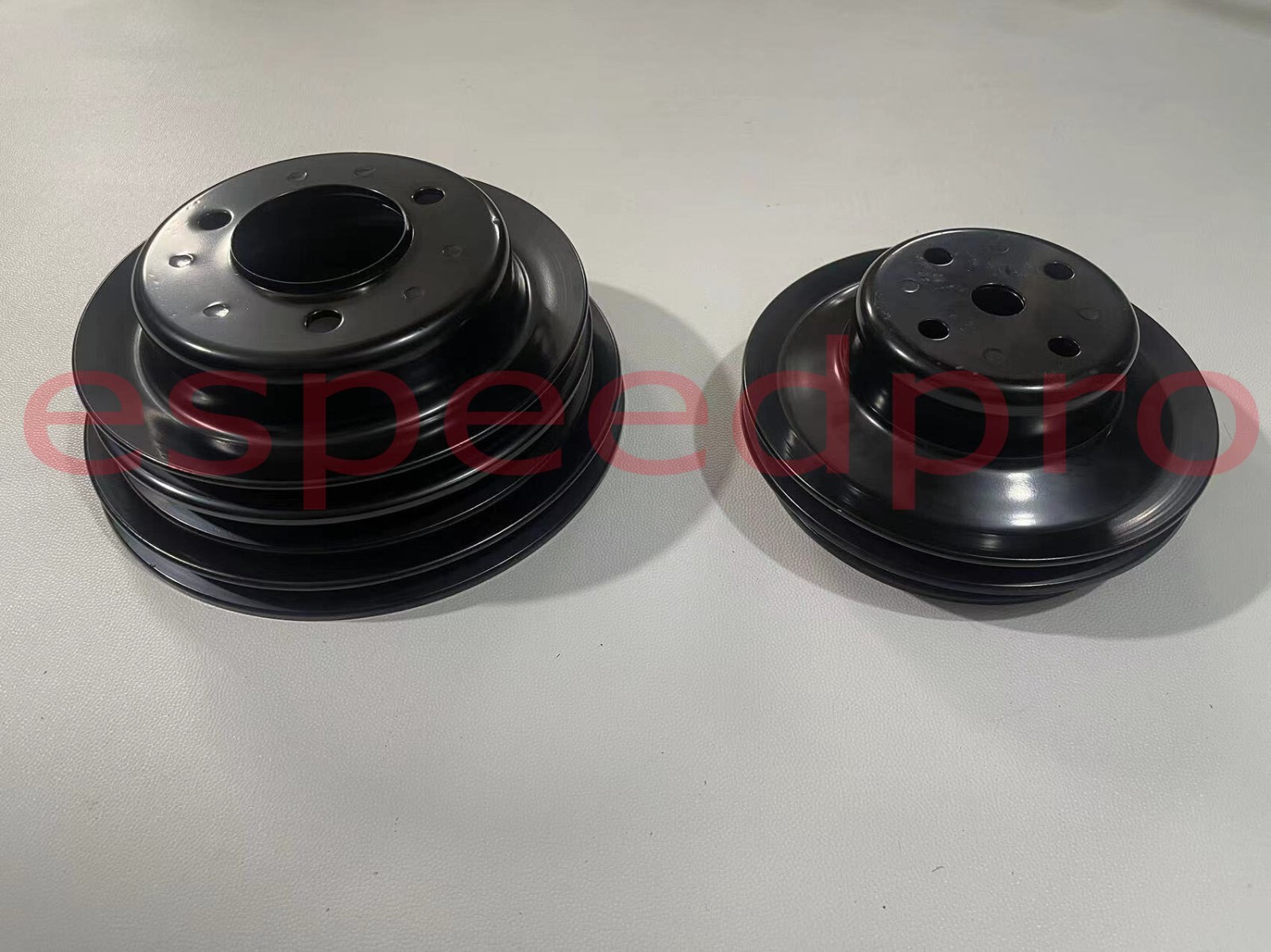 Black Pulleys Pulley BBC Big Block Chevy LWP 396-454 Long Water Pump Pulley Kit