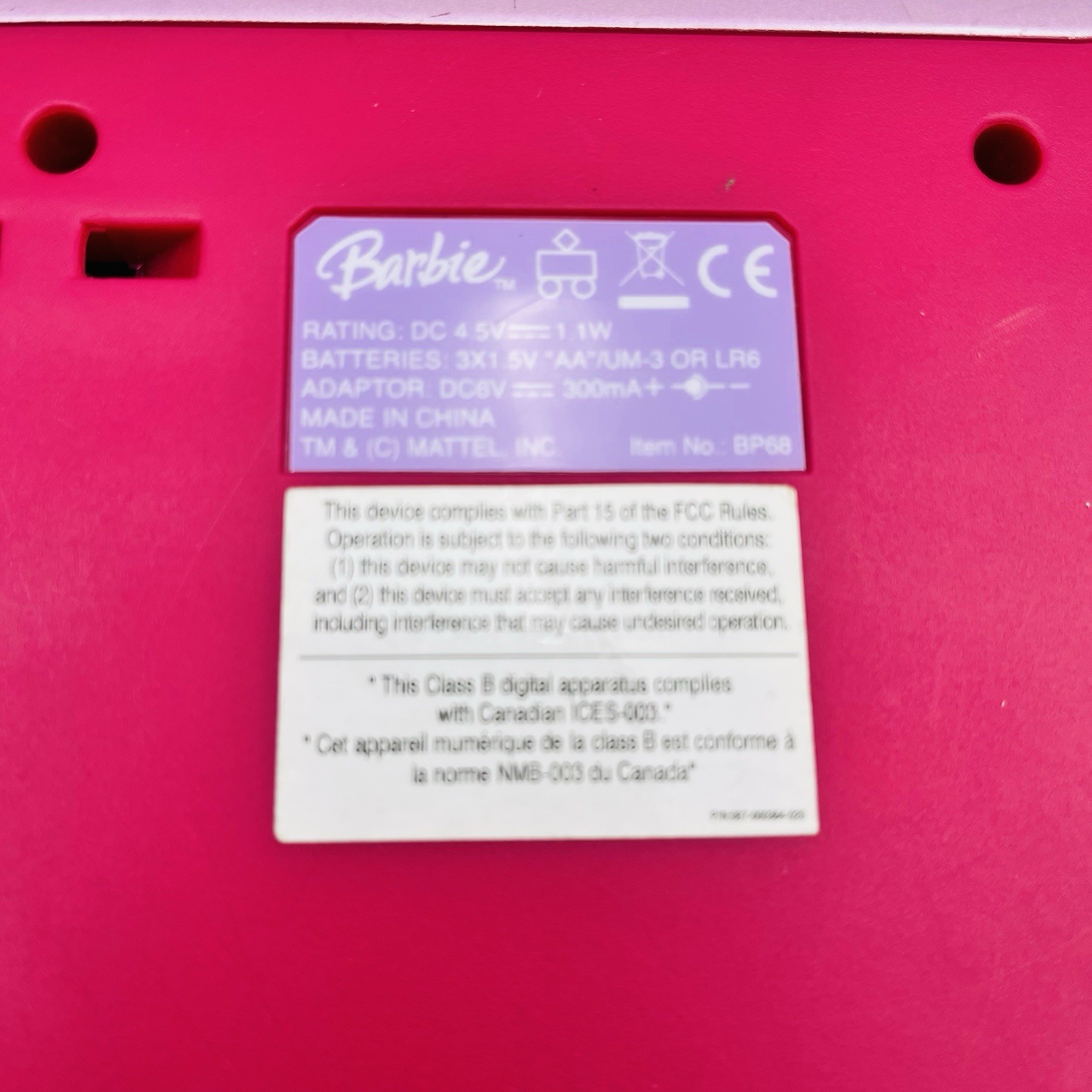 Barbie B-Book Learning Laptop by Oregon Scientific Tested Works Vintage Toy Read