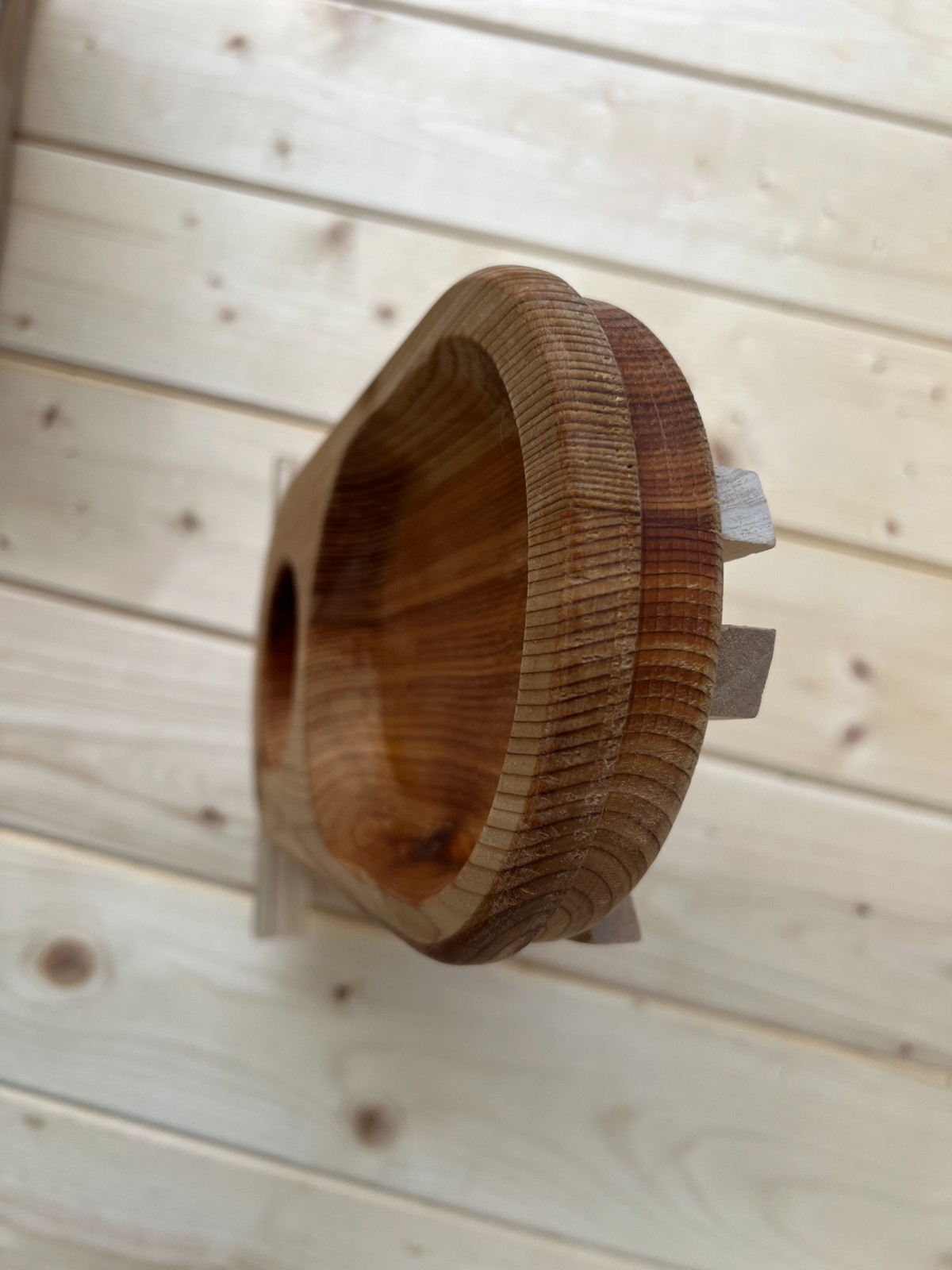 Sauna Snack Tray Wooden with Cup Holder/Beer or Kvas Holder/Handcrafted Sauna