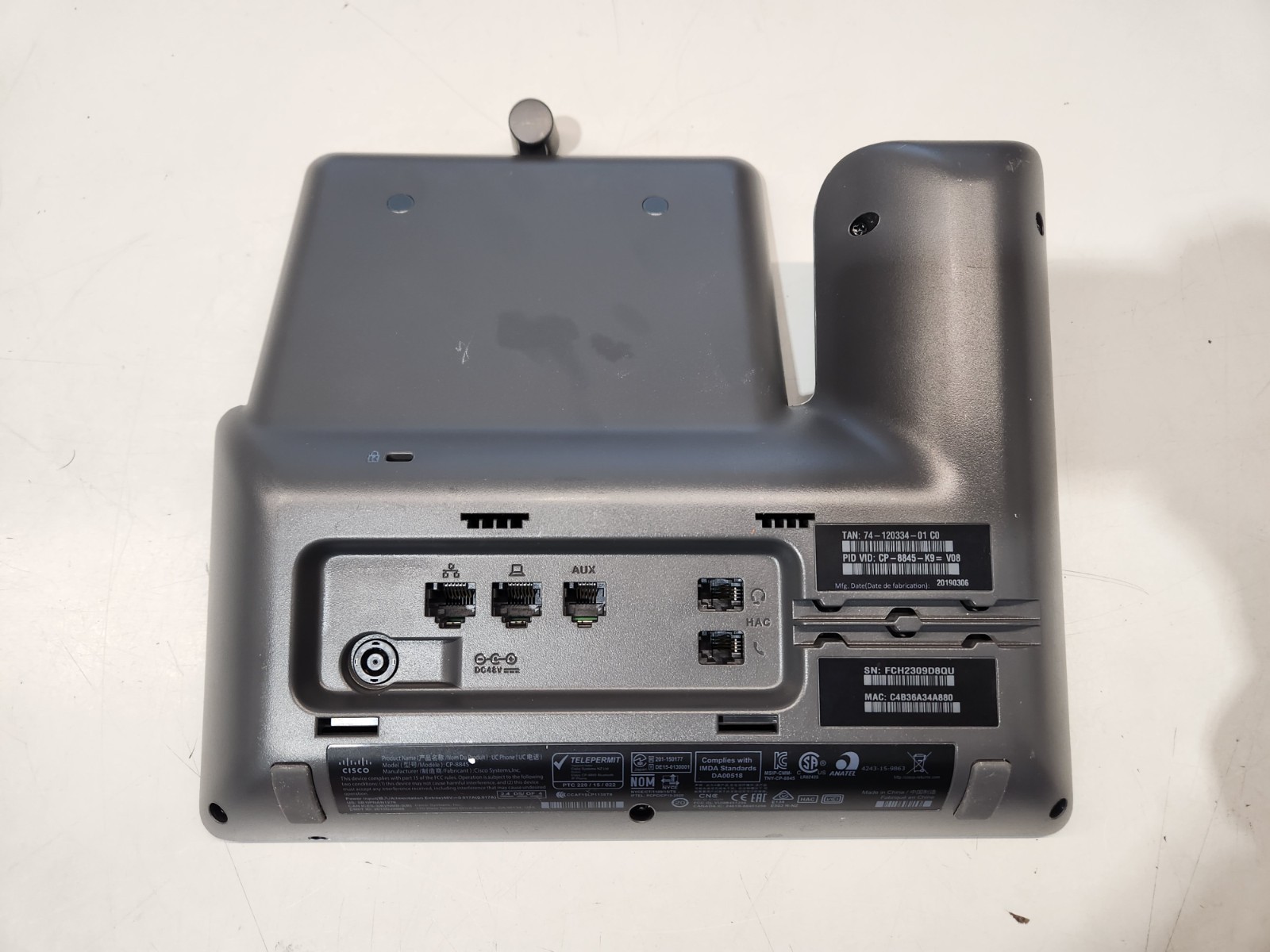 Cisco CP-8845 VoIP IP Video Business Office Phone