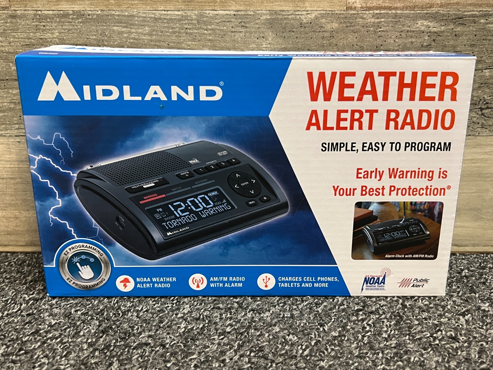 Midland WR400 NOAA Emergency Weather Alert Radio w/ AM FM Radio W/ Power Supply