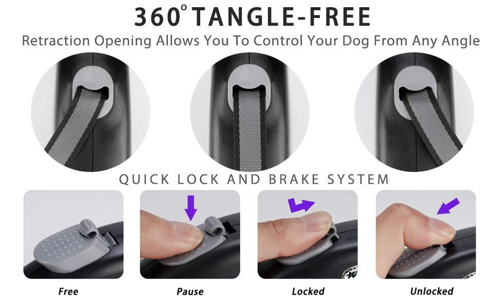 Retractable Dog Leash 26 FT, Heavy Duty Dog Leash for Dogs 50-110 lbs, Heavy Dut