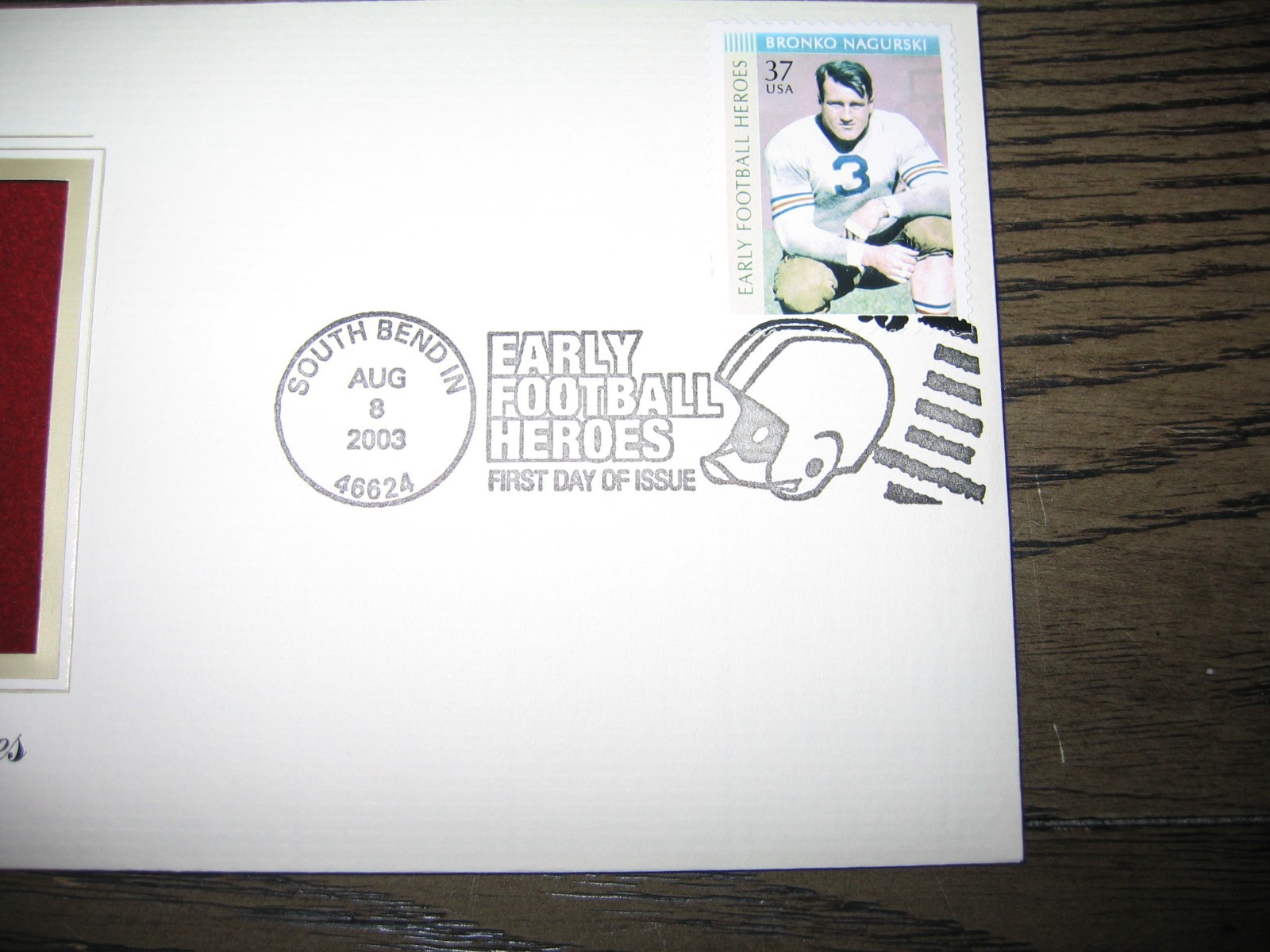 2003 Early Football Heroes Bronko Nagurski Replica FDC Gold Golden Cover STAMP