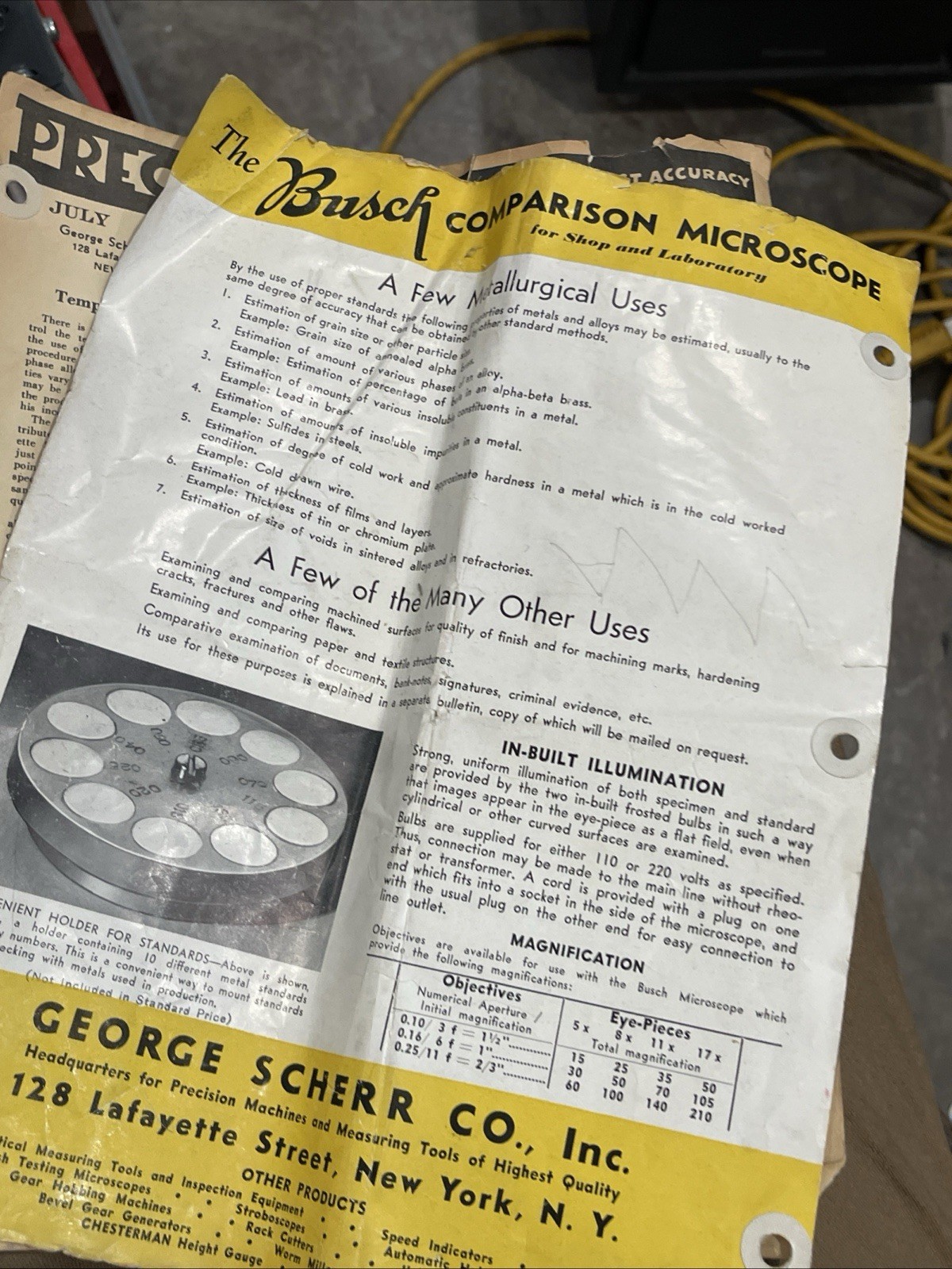 RARE Busch Rathenow Comparison Microscope, Dual Optical, Metallurgical, Forensic