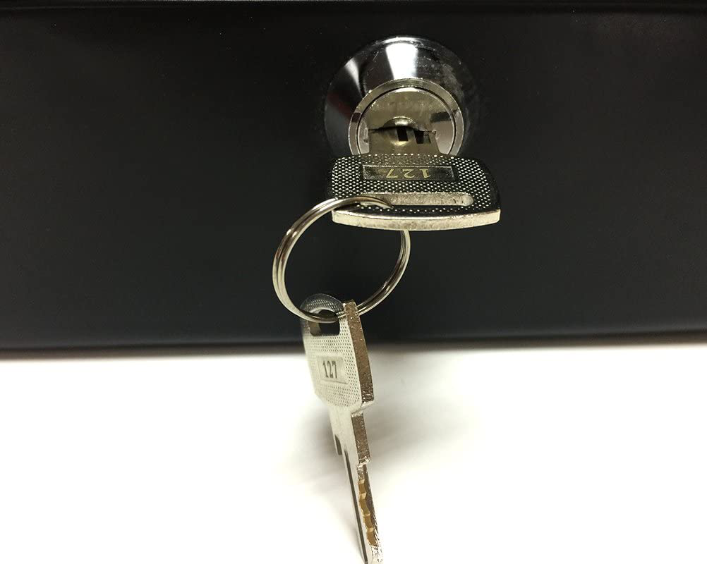 Medium Steel Cash Box Safe Chest Key Lock Money Document Cash Jewelry NEW