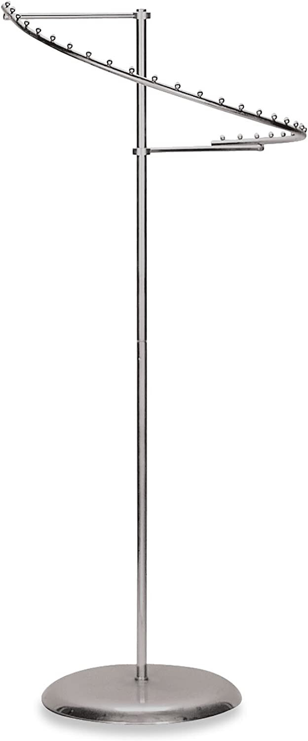Spiral Clothing Rack Chrome 29 Ball Garment Retail Display Store Fixture 63" H