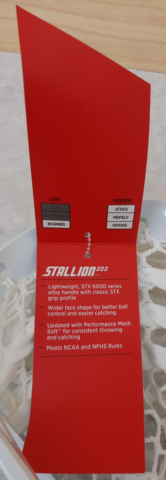 STX Stallion 200 Complete Lacrosse Stick 6000 Series Alloy Handle 30" - Beginner