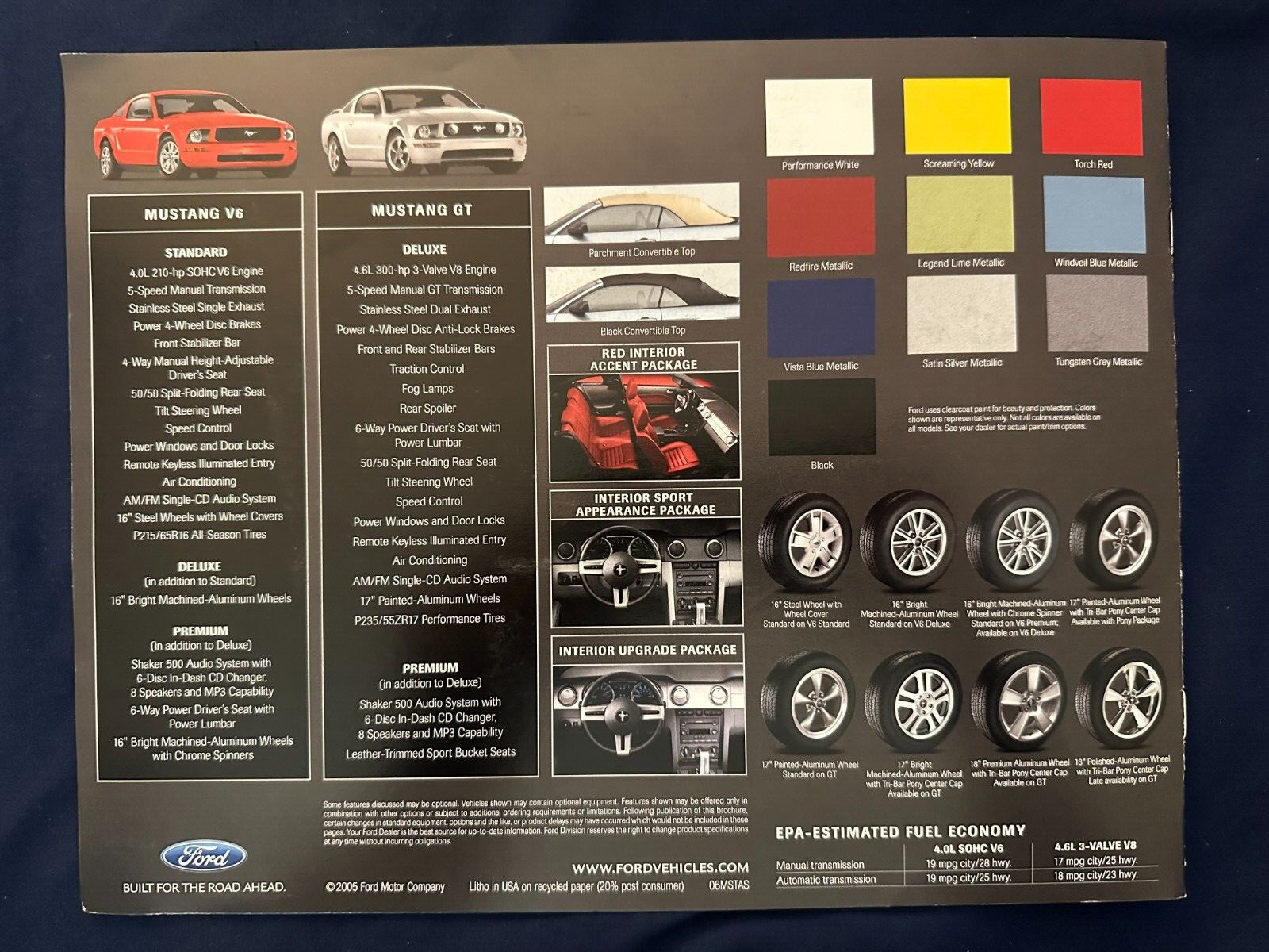 2006 FORD MUSTANG SALES BROCHURE