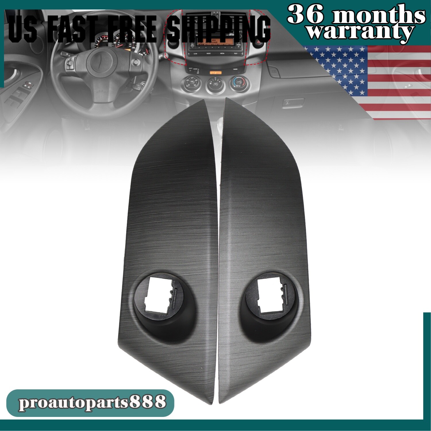 For Toyota RAV4 2006-2011 Dash Center Instrument Panel Replacement Trim Cover