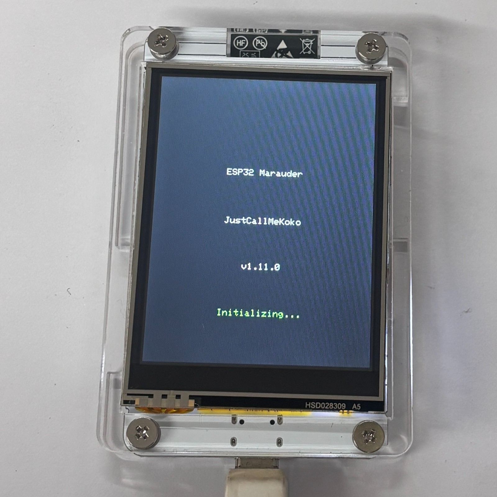 ESP32 Marauder WiFi BT Network Monitor 2.8" Touch Screen RSSI Data Readout