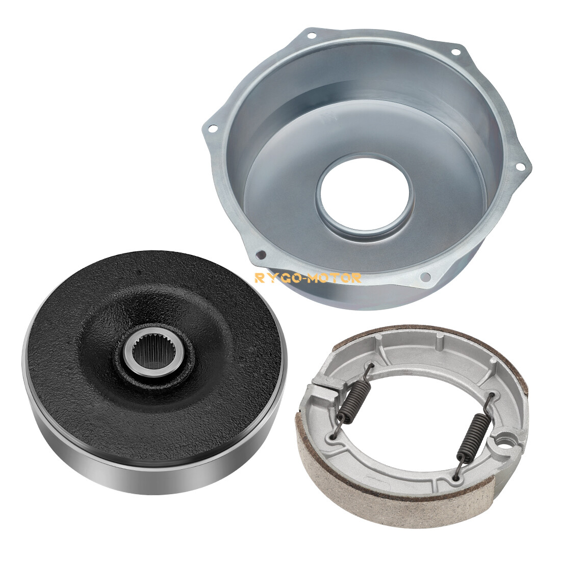 Rear Brake Drum Hub Shoes Cover Kit for Yamaha Big Bear 400 YFM400 4x4 2000-2004