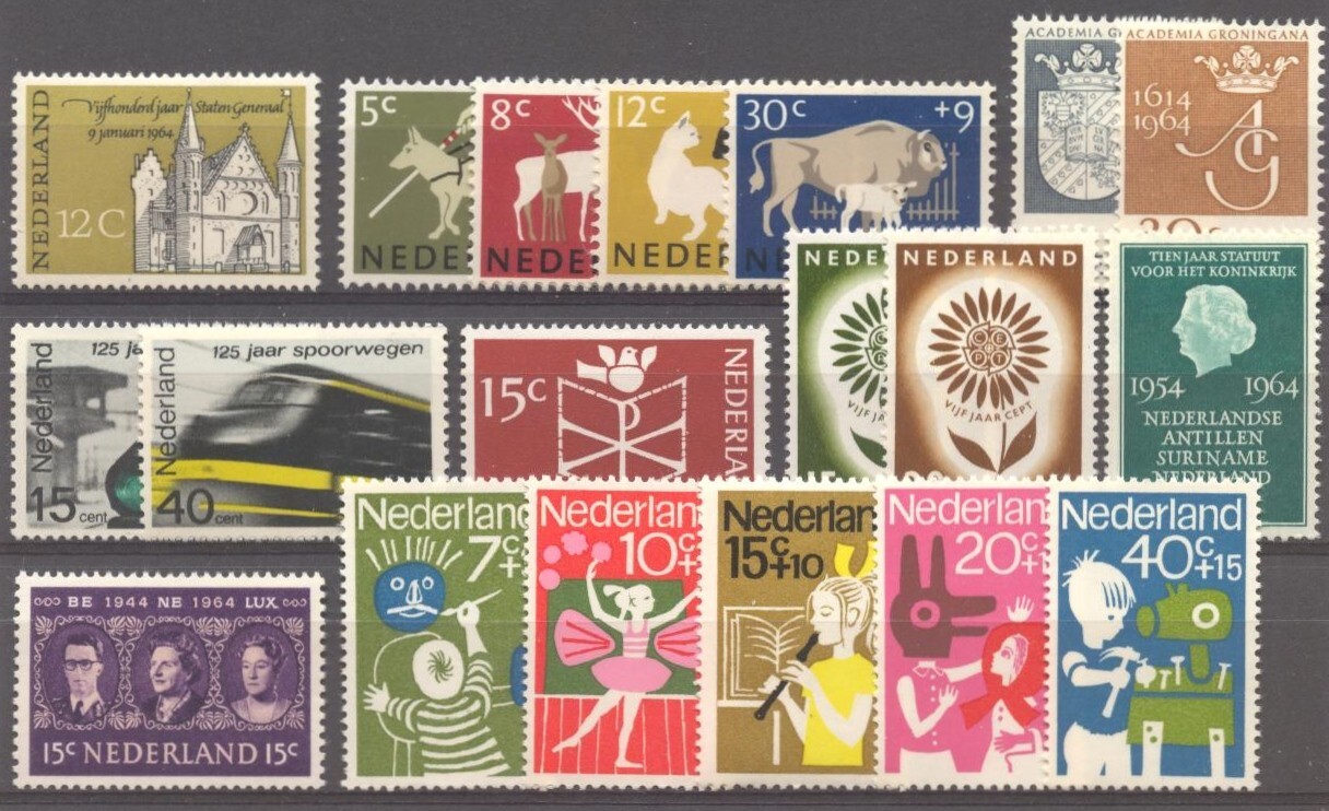 NL - NETHERLANDS 1960-1969 MNH 10 complete year sets