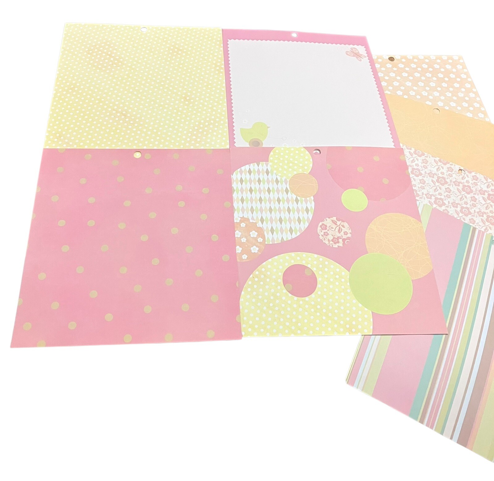 12x12 Scrapbook Paper Baby Girl Pastel 28 Pieces Junk Journal Craft Paper