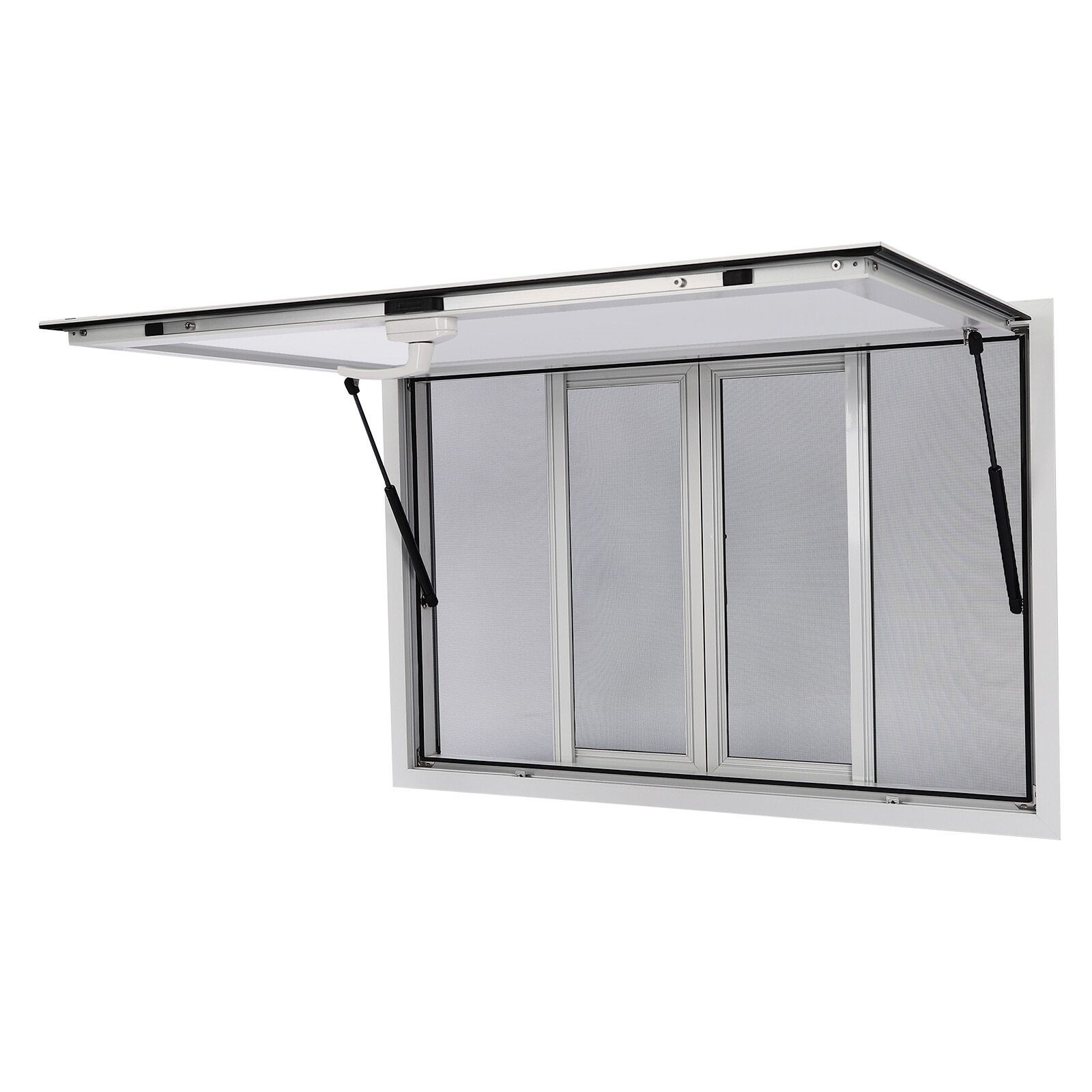 white Concession Window Awning Food Truck Service Screen Trailer Serving Window