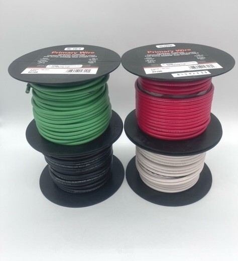 8 Gauge Primary Wire 100% Fine-Stranded Copper USA Made Lot NOT CCA