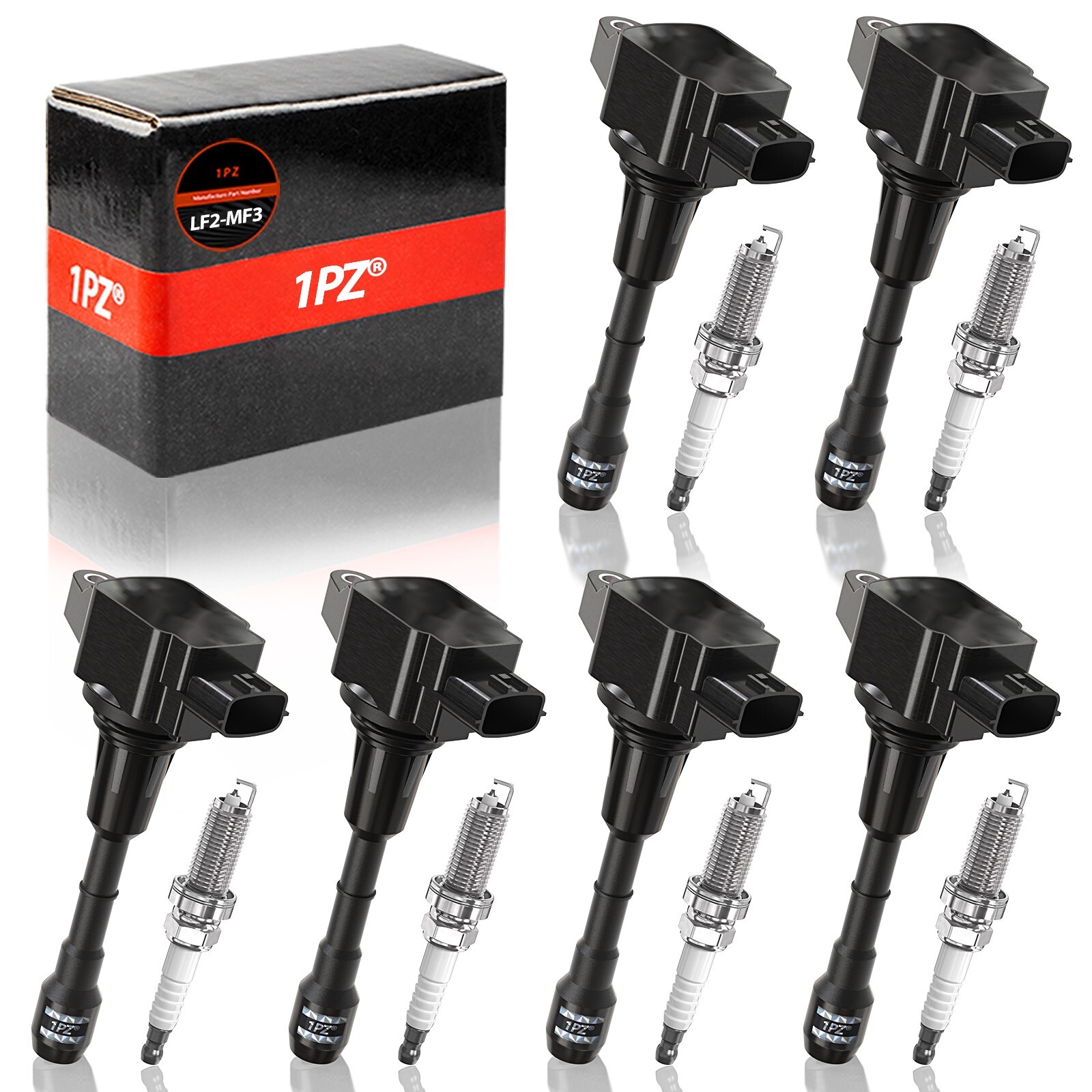 6pcs 22448-JA11C Ignition Coil + Iridium Spark Plug For Infiniti Nissan 3.5L V6