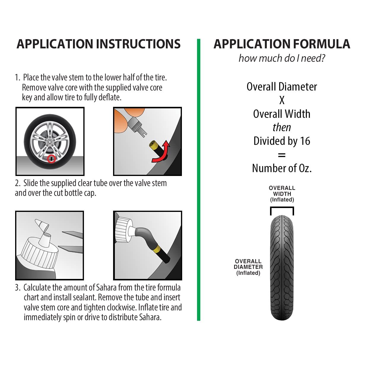 Sahara Moto High Speed Tire Sealant and Wheel Balancer 16 oz liquid