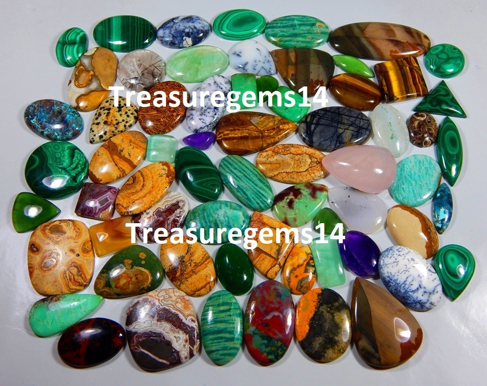 250 Crt WHOLESALE LOT NATURAL ALL KIND SEMI PRECIOUS LOOSE GEMSTONE MIX CABOCHON