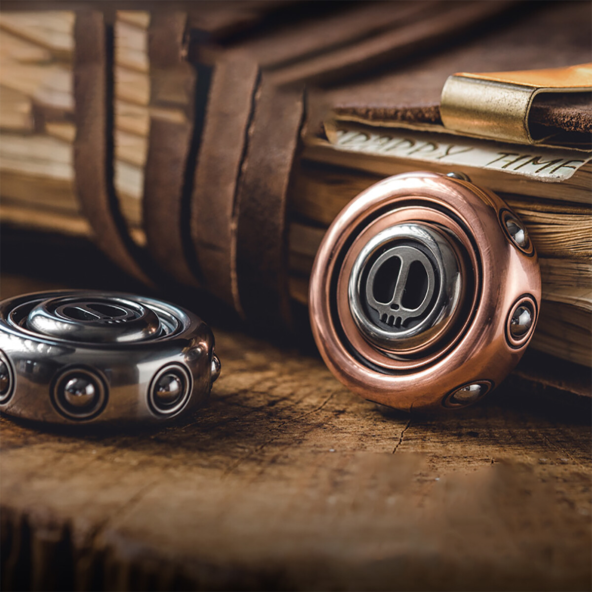 LAUTIE SAM Ring Metal Gyro Fidget Spinner Devil's Son EDC Finger Rotation Toys