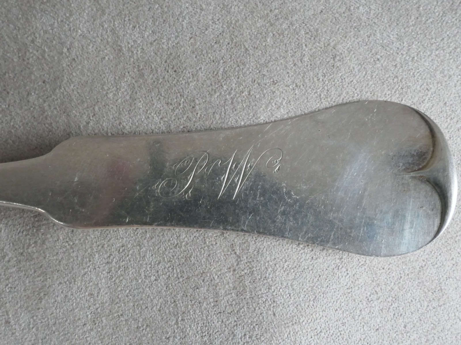 Two American Coin Silver Spoons J DRAPER Cincinnati OH : 61.3g