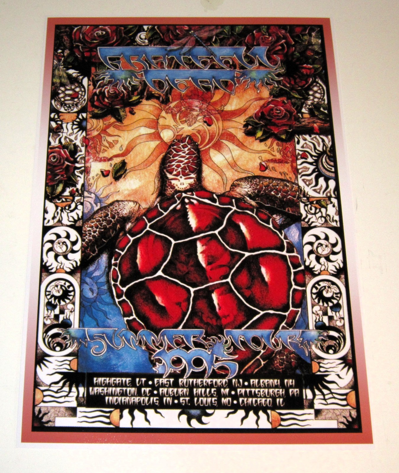 Grateful Dead 1995 Last Summer Tour Jerry Garcia/Bob Weir/Lesh Poster 19"x13"