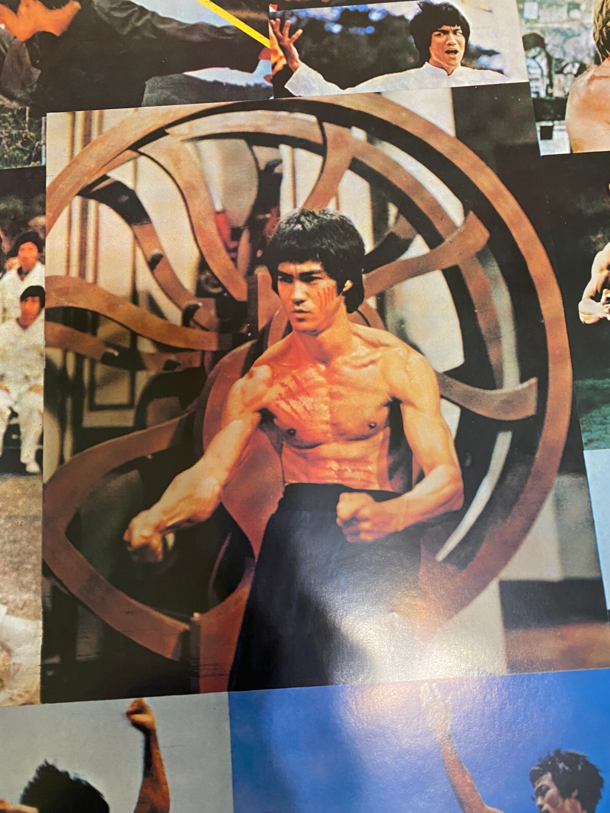 Vintage 1970s Poster Collage Bruce Lee Jeet Kune Do Martial Artist