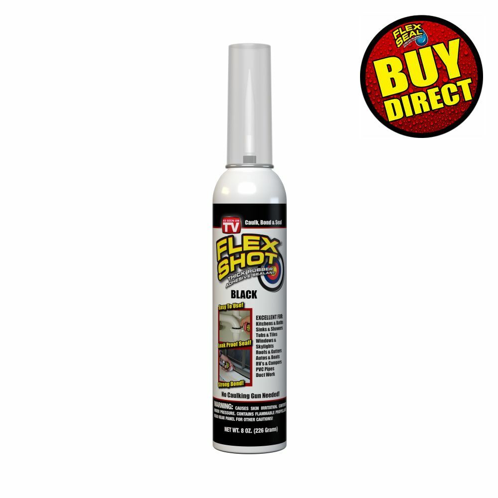 Flex Shot 8-oz. Thick Rubber Adhesive Sealant Caulk Single Can BUY DIRECT!