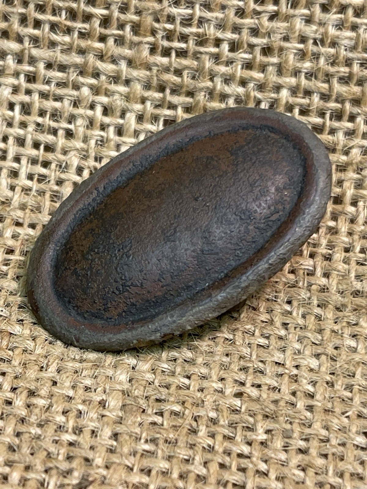 Small Sized Civil War Cavalry Lead Filled Bridle Rosette Recovered At Resaca Ga.