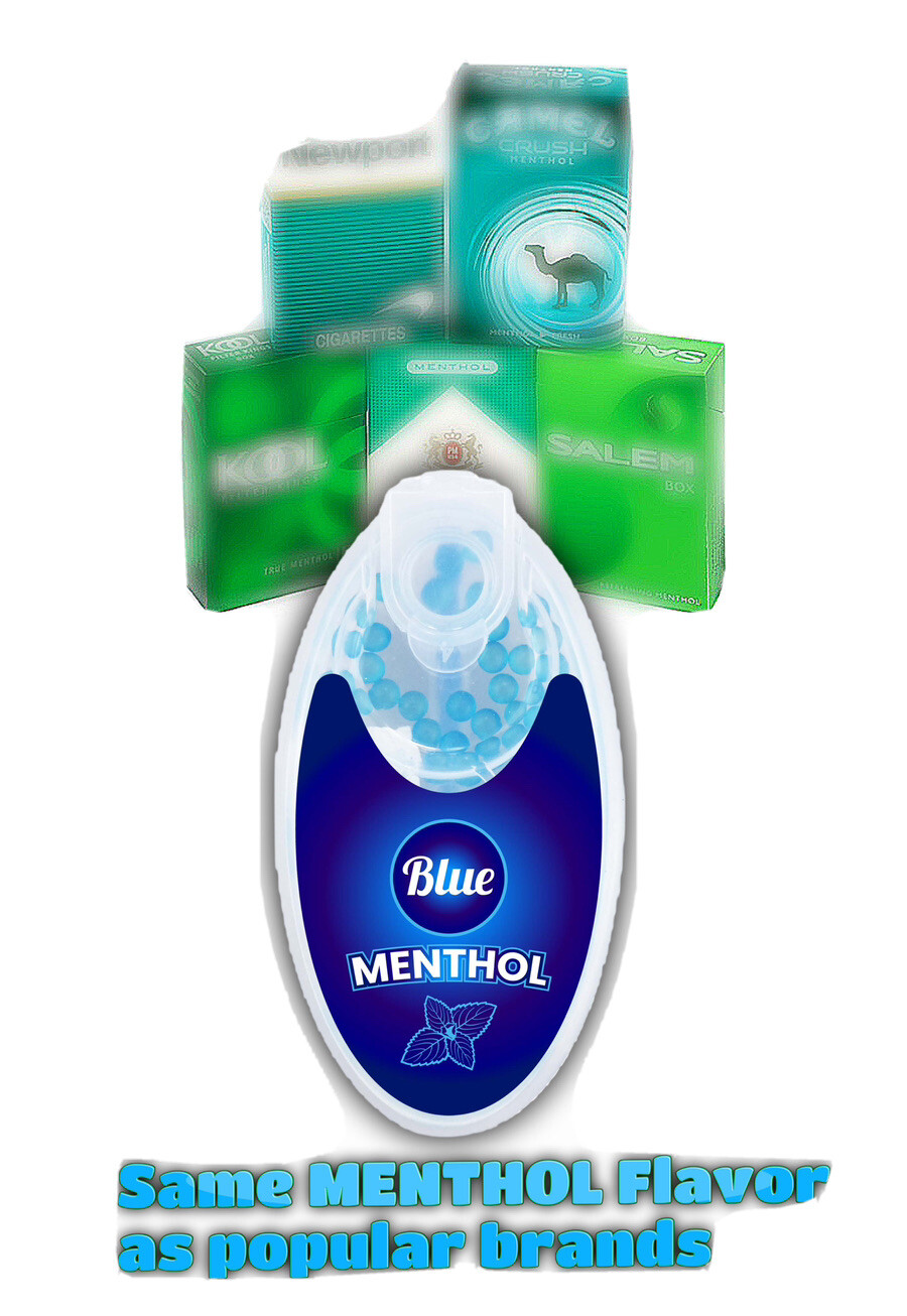 100 Filter Balls Menthol Cigarette Beads Burst Balls Crush Balls Blue (3 Pack)