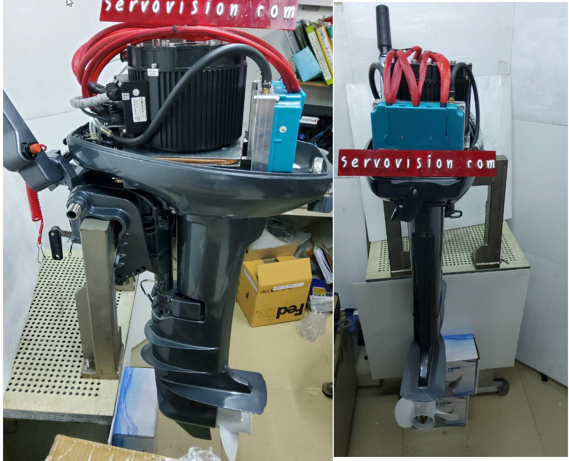 electric outboard 25-30HP Customized 48V,72V,96V TILLER, Option=RemoteC_by Fedex