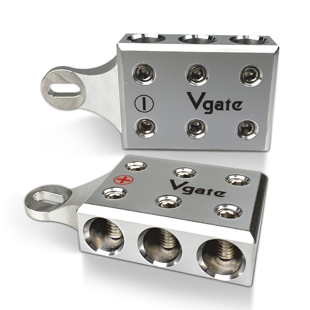 Vgate 6x1/0 AWG Gauge Post Battery Terminals for Lithium or AGM,M6 or 1/4”-20