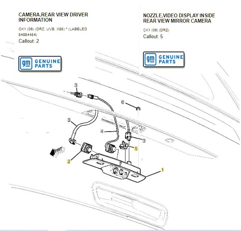 84784545 Video Display Inside Rear Camera 2020-2023 Buick Cadillac Chevrolet GMC