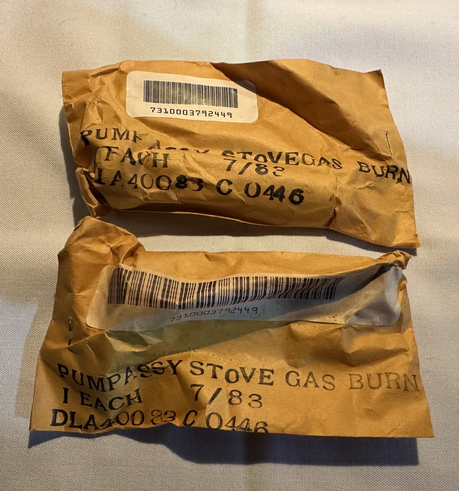 M-1950 MILITARY STOVE PUMP Assembly New Old Stock With Parts Breakdown