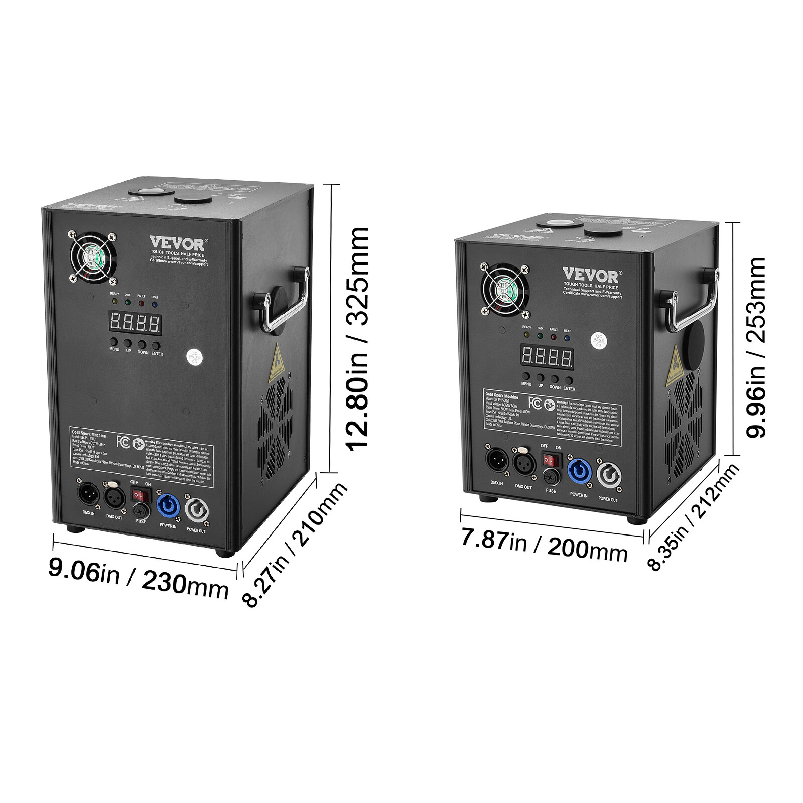 VEVOR 1/2/4X Cold Spark Machine Stage Effect DMX Firework DJ Event Party Wedding