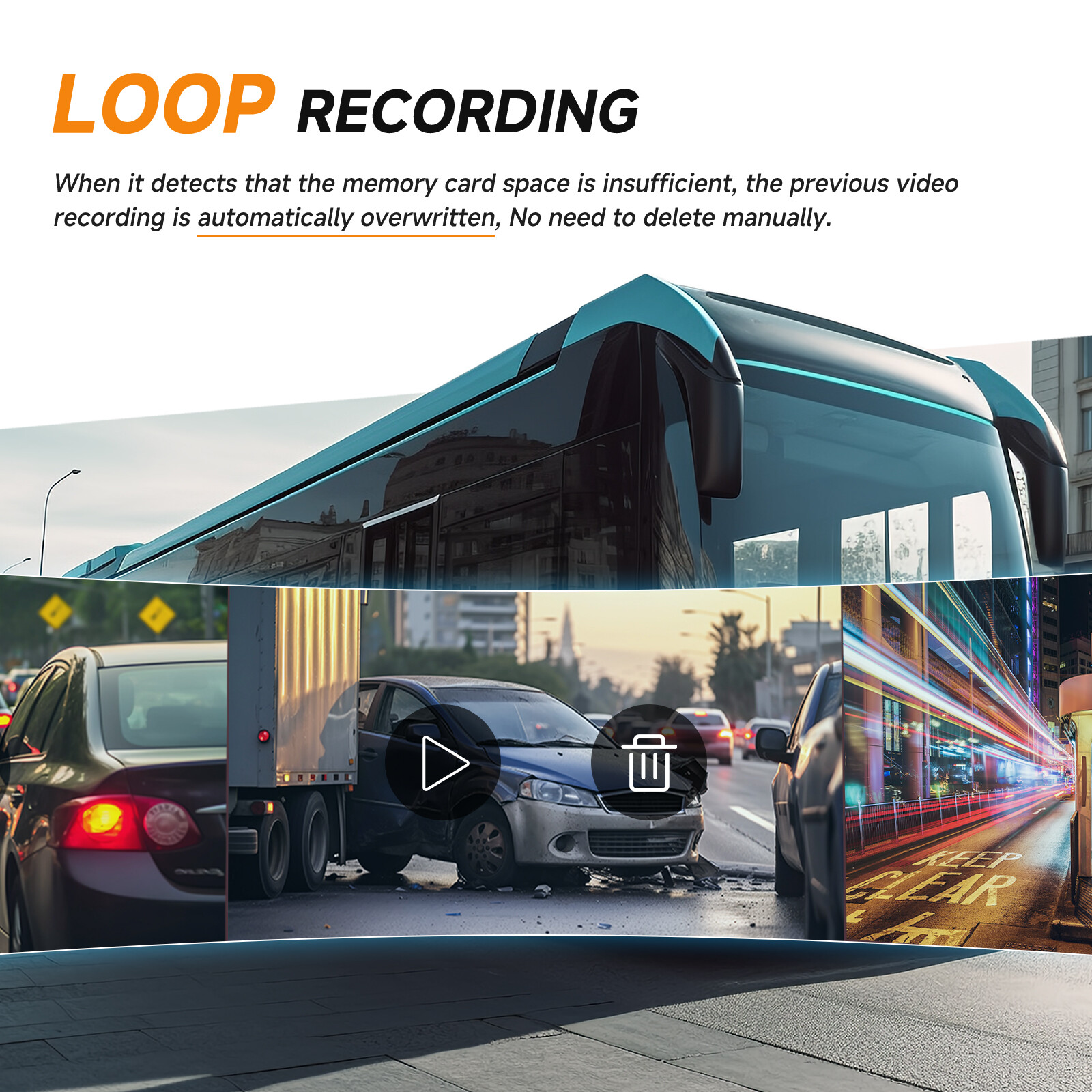 10.36" Monitor R & L Side Electronic Rear View Mirror Camera Smart Screen Player