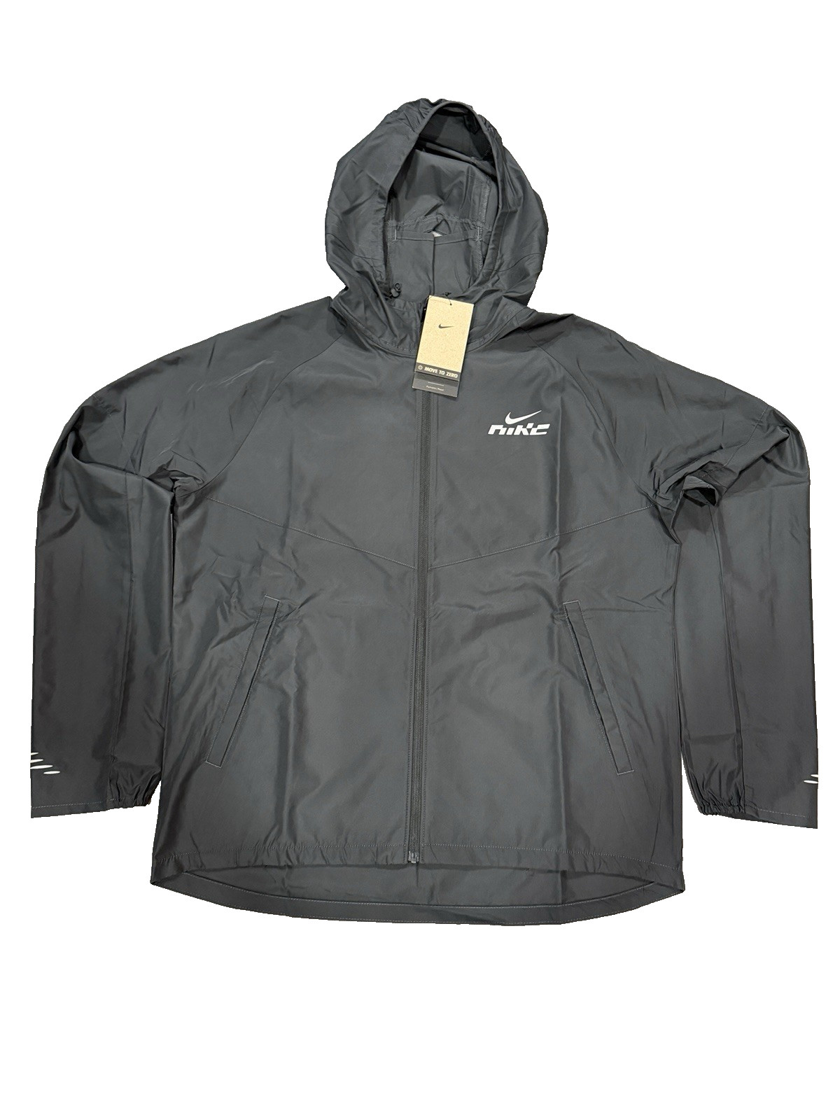 Nike Miler Flash Thin Lightweight Running Jacket Dark Grey IB3770-070 Size L