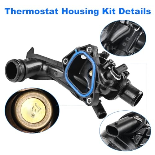 Engine Coolant Thermostat Housing Assembly Compatible with 2010-2015 Mini