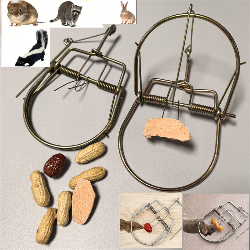 2pcs Size M Professional Rodent Traps Strong Spring Mouse Trap Snap Rat Catcher
