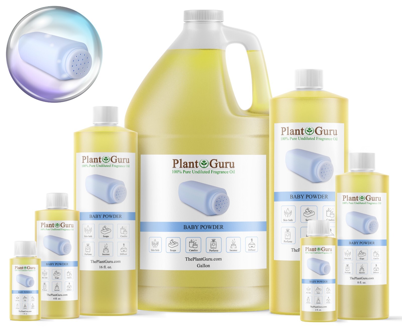 Baby Powder Fragrance Oil For Candle, Soap Making, Diffuser and Burners