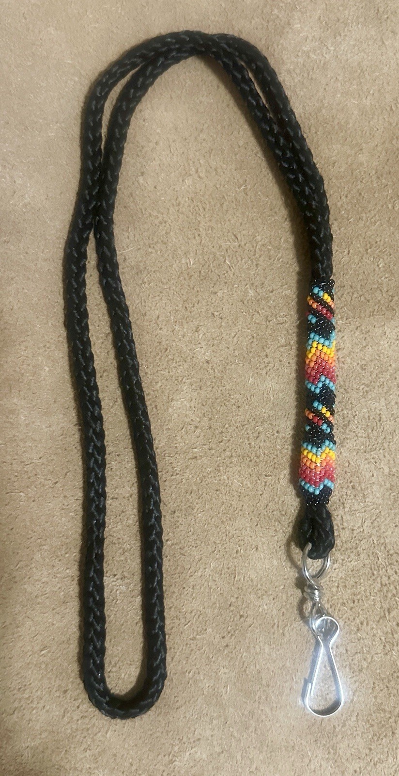 Native American Lakota Sioux Beaded Lanyard.