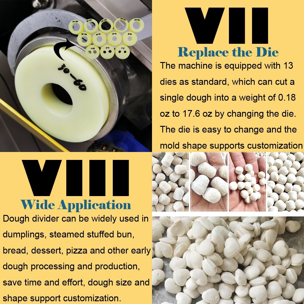 Used Multifunctional Quantitative Dough Divider Machine Dough Cutter 0.18-17.6oz