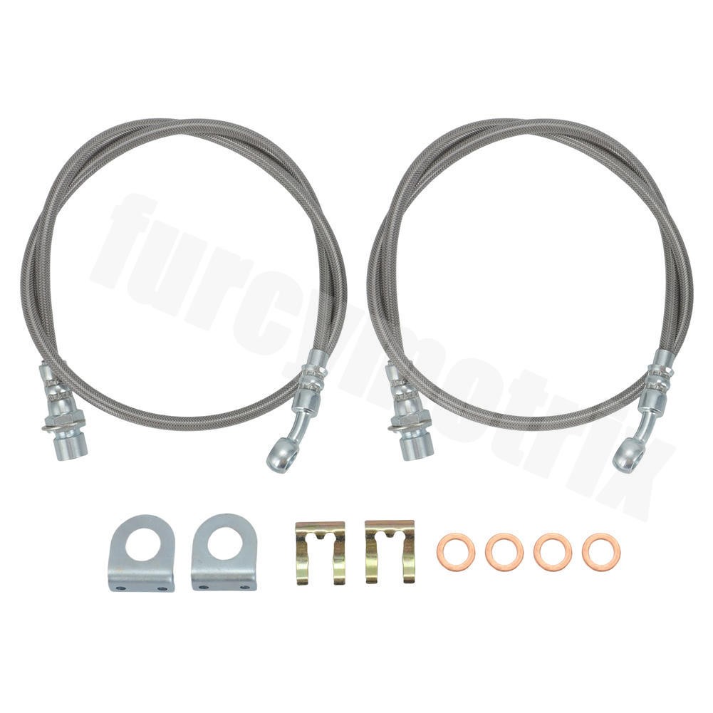 For 99-07 Silverado Sierra 1500 Stainless Steel Extended Brake Lines Left Right