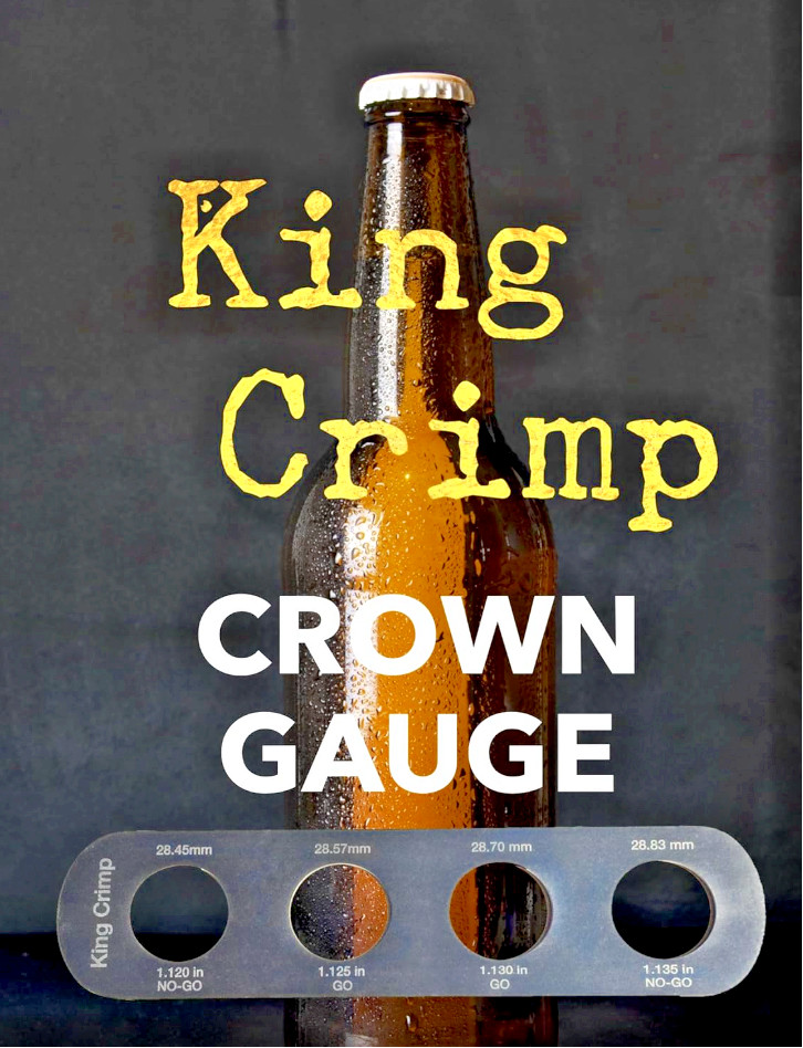 Capping Gauge For 26 Mm Beer Bottles, stainless steel go/no-go crimping gauge