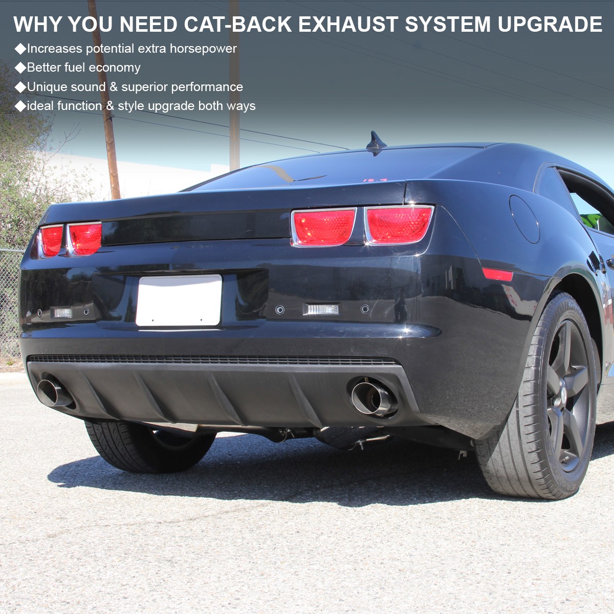 Fits 2015-2021 Mustang 2.3L EcoBoost Stainless Steel Dual Catback Exhaust System