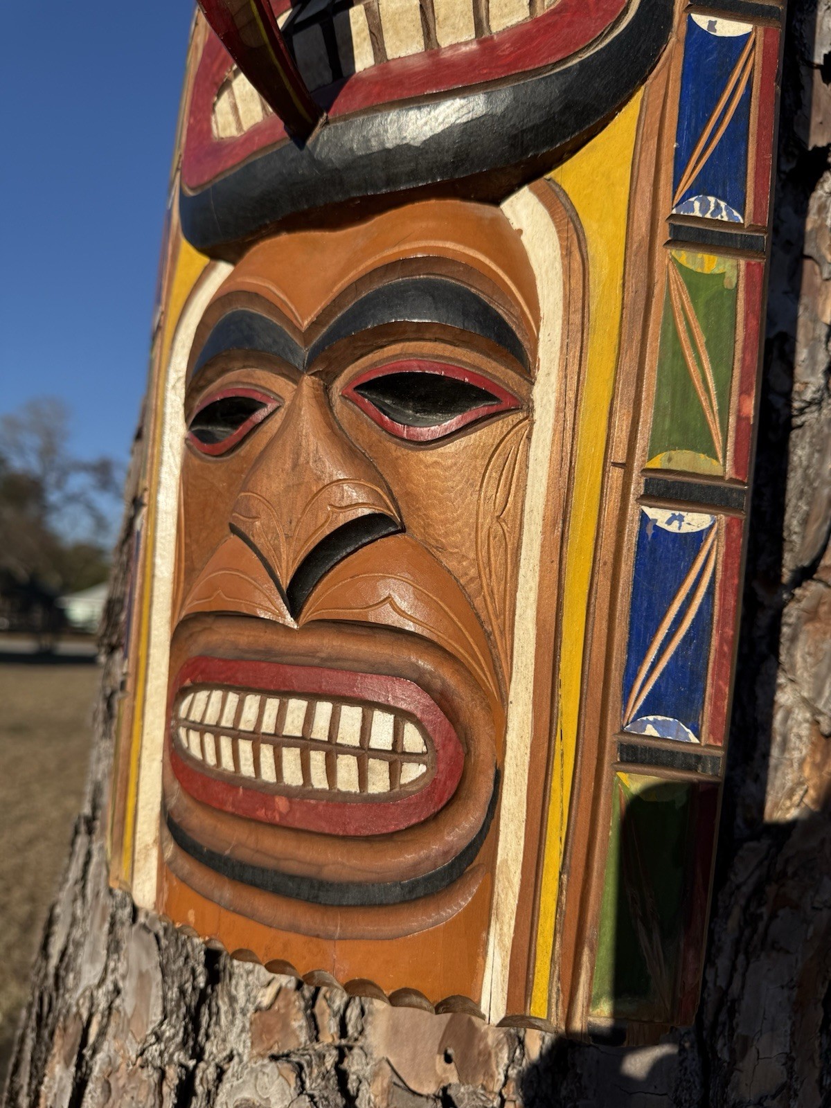 Northwest Coast OLD Large Carved Cedar Panel