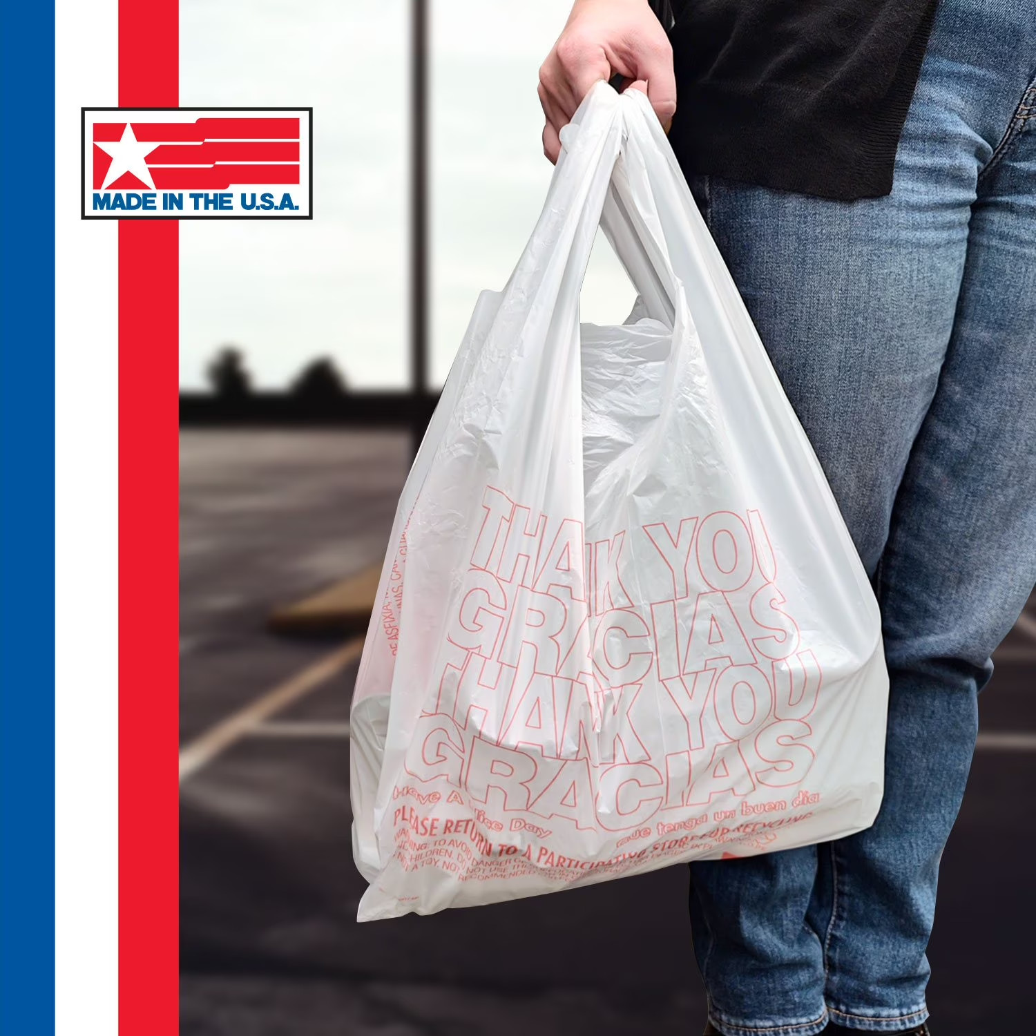 T-Shirt Carry-Out Bags, 11.5" x 6.5" x 22" (1,000 ct.)